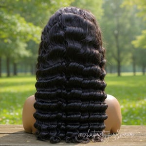 Deep wave 13X6 frontal wig, Human hair 13X6 HD lace frontal wig, Vietnamese hair, Beginner friendly wigs, Glueless lace frontal wig