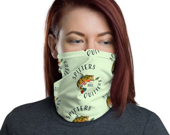 Peacock Bass - Spitters Are Quitters Fishing Neck Gaiter | Fishing Mask | Face Mask | Face Shield | Sun shield