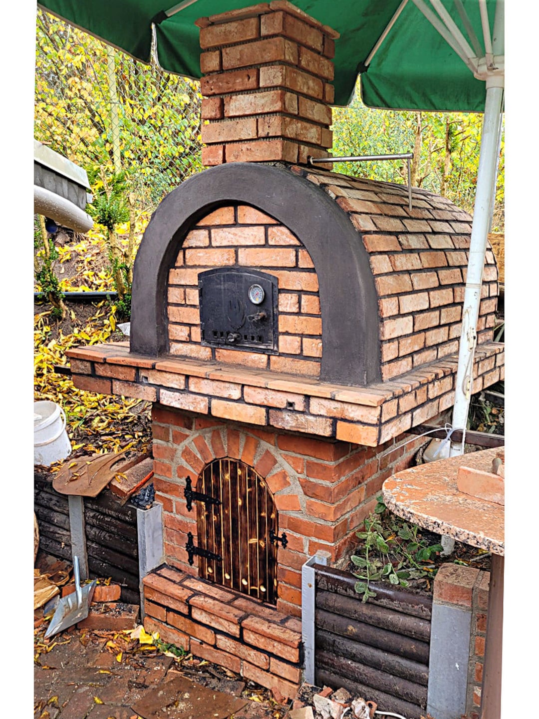 Clay Chiminea Chiminea With Pizza Shelf Clay Stone Baked Pizza - Main Image