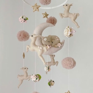 Leaping Fawn Baby Mobile | Baby Crib Mobile | Baby Shower | Nursery decor | Handmade Baby Mobile