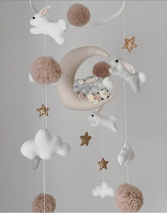 Running Bunny Cot Mobile Baby Mobile Baby Shower Crib Mobile