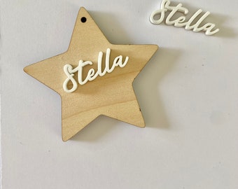 Personalizacion para Solo para el Boucle Mobile Estrella de madera