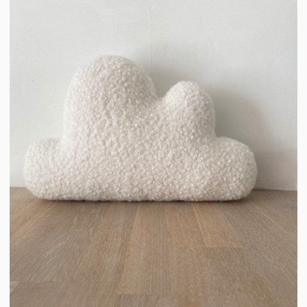 Cloud cushion, Boucle cloud, nursery decor