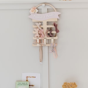 Bows & Bobbles organiser/ Bobbles, Headbands, Jewellery Storage/ Hair Accessory Hanger/ Personalised