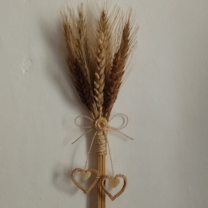 Bouquet of 7 ears of wheat, Wheat wedding gift, third wedding anniversary