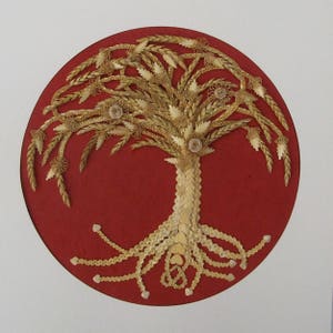 Wheat wedding gift/Tree of life made of wheat straw, a sumptuous gift for your wheat wedding