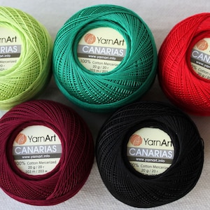 Yarn YarnArt Canarias yarn 100% cotton yarn mercerized cotton sling necklace yarn hardanger embroidery yarn amigurumi thread crochet cotton