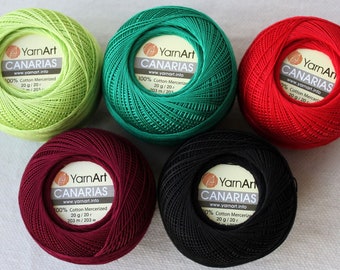 Yarn YarnArt Canarias yarn 100% cotton yarn mercerized cotton sling necklace yarn hardanger embroidery yarn amigurumi thread crochet cotton