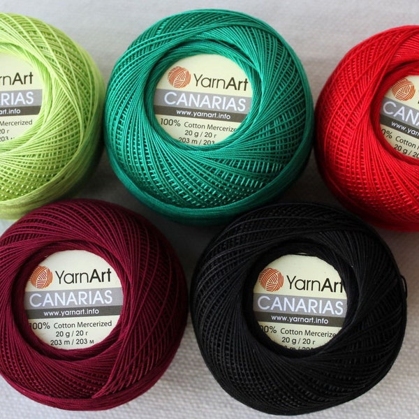 Yarn YarnArt Canarias yarn 100% cotton yarn mercerized cotton sling necklace yarn hardanger embroidery yarn amigurumi thread crochet cotton