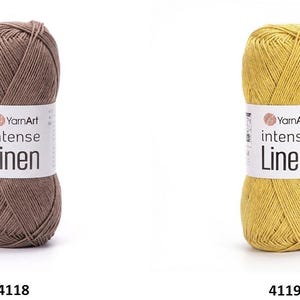 Yarn Intense Linen YarnArt garn linnegarn linneviskosmixgarn lingarn viskosgarn linnetråd linnefiber linnesnöre viskos bild 12