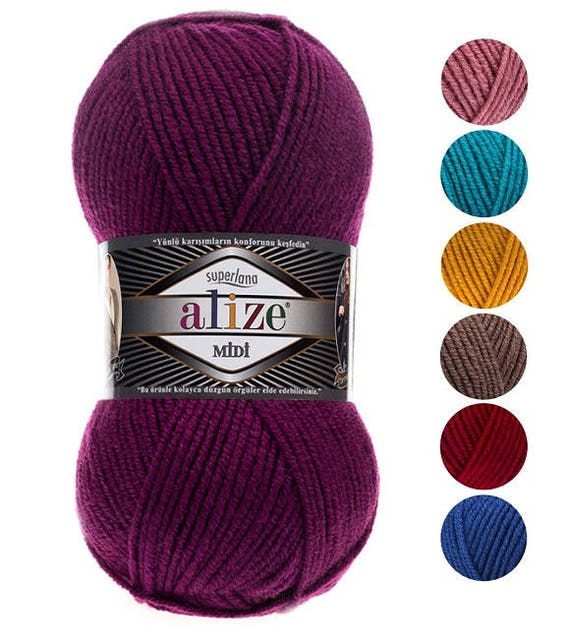 Yarn Alize Superlana Midi Due Jaspe Yarn Bulky Yarn Super Chunky