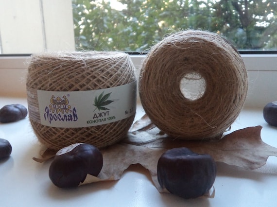 Hemp jute 100% cannabis jute crochet cannabis natural cannabis eco-friendly yarn cannabis eco yarn organic yarn ethno yarn cannabis cord