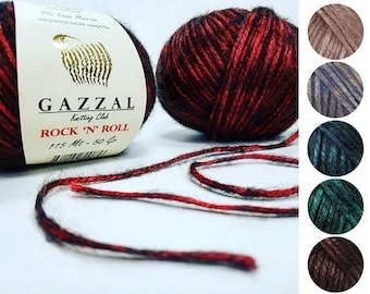 Yarn Gazzal Rock 'n' Roll yarn brocade yarn metallic yarn lurex yarn glitter yarn metal yarn silver yarn gold yarn brilliant yarn shiny yarn