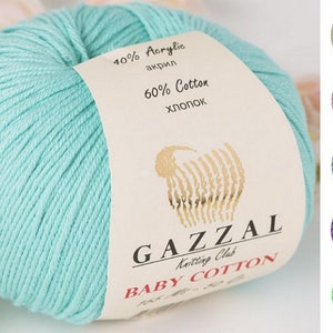 Yarn Gazzal Baby Cotton yarn baby yarn cotton thread cotton string cotton fiber children&#39;s yarn crochet cotton natural cotton natural yarn