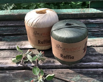 Yarn Raffia (Multi) FibraNatura yarn 100% cellulose yarn natural raffia straw yarn thatch yarn haulm yarn tape yarn lace yarn ribbon yarn