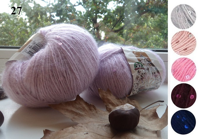 Yarn Alize Angora Gold Pullu payette yarn sequins yarn payette sequin…