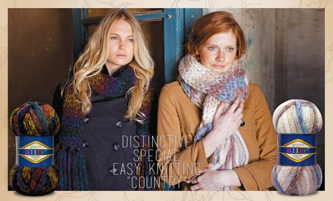 Yarn Alize Country (new) Yarn Bulky Yarn Super Chunky Yarn for Scarf ...