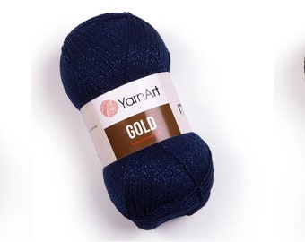 Yarn YarnArt Gold yarn lurex yarn metallic yarn mixed yarn metal yarn shiny yarn sparkling yarn brilliant yarn shining yarn metallized yarn
