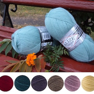 Yarn Alize Superlana Tig yarn acrylic yarn wool blend yarn wool yarn warm yarn wool thread wool fiber wool string classic yarn acrylic mix