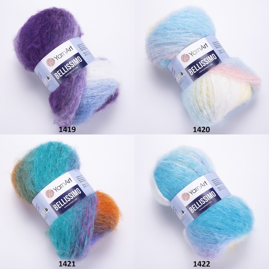 Yarn Yarnart Bellissimo 150g Yarn Mohair Yarn Wool Blend Yarn Gentle ...