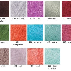 Yarn Alize Kid Mohair Yarn Kid Mohair Yarn Wool Blend Yarn Gentle Yarn ...