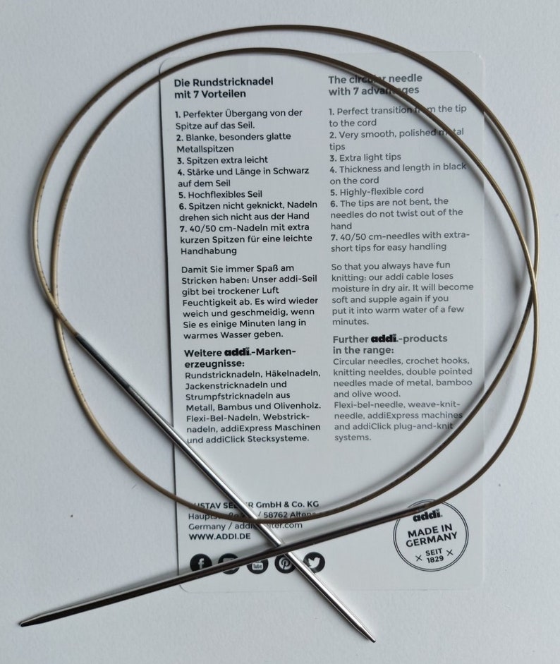 Circular Needles Addi Knitting Tools Knitting Accessories - Etsy