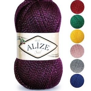 Yarn Alize Sal Sim yarn lurex yarn metallic yarn mixed yarn metal yarn shiny yarn sparkling yarn brilliant yarn shining yarn metallized yarn