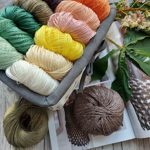 100% linen yarn natural linen flax yarn eco-friendly yarn crochet linen yarn linen thread eco yarn organic yarn ethno yarn linen string