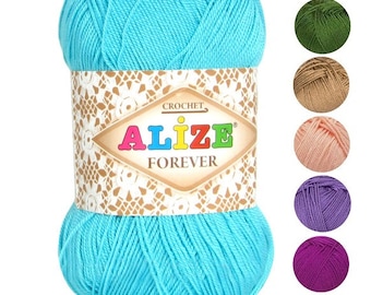 Garn Alize Forever garn 100% mikrofibergarn akrylgarn hypoallergent garn mikrofibertråd akryltråd somrigt garn mikrofiber