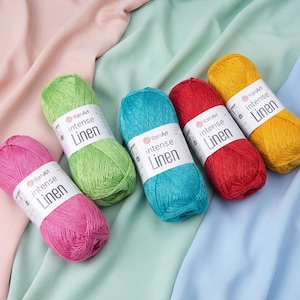 Yarn Intense Linen YarnArt garn linnegarn linneviskosmixgarn lingarn viskosgarn linnetråd linnefiber linnesnöre viskos bild 2