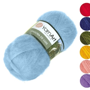 Yarn YarnArt Angora De Luxe mohair yarn angora yarn wool blend yarn mohair thread mohair fiber mohair classic yarn knitting mohair acrylic