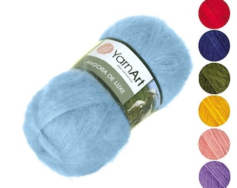 Yarn YarnArt Angora De Luxe mohair yarn angora yarn wool blend yarn mohair thread mohair fiber mohair classic yarn knitting mohair acrylic