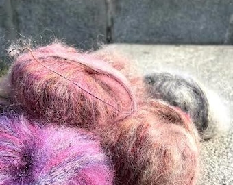 Yarn Festa Kid Mohair Yarna print kid mohair yarn colorful mohair multicolor mohair melange mohair rainbow mohair sectional mohair colorful
