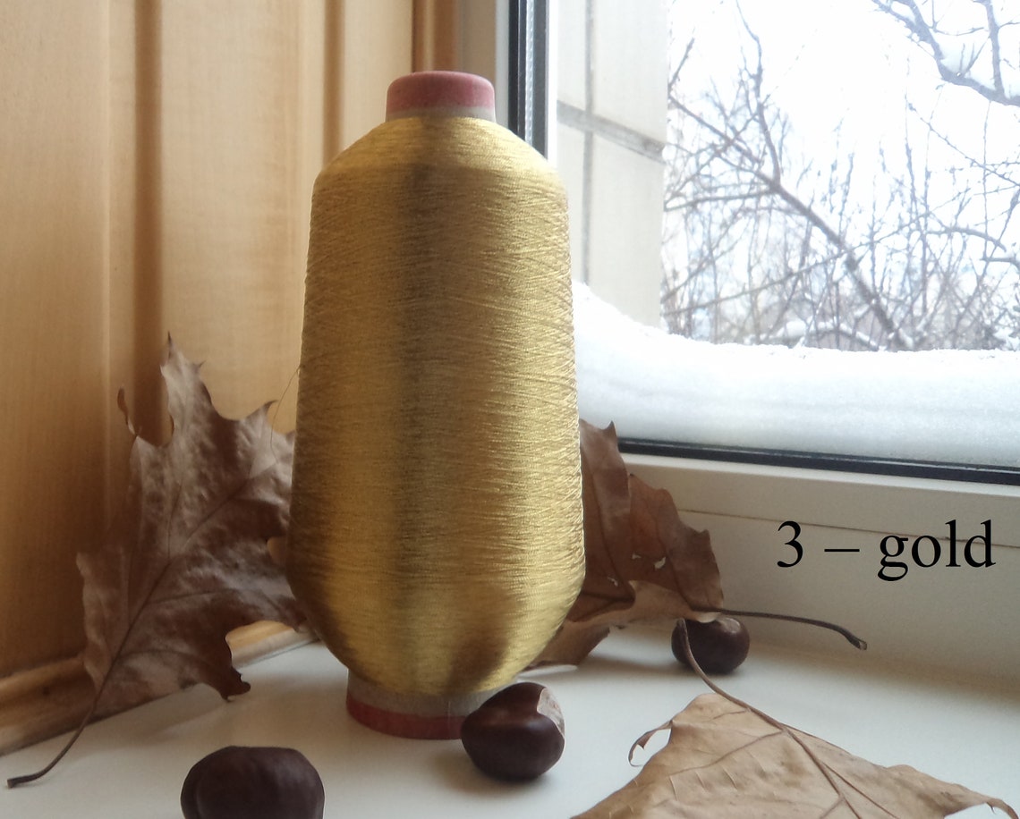 Metallized Thread Embroidery Yarn Metallic Embroidery Lurex Etsy