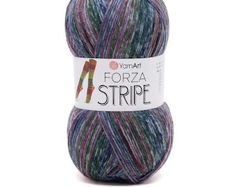 Yarn Forza Stripe YarnArt sock yarn toe yarn foot yarn ethno yarn superwash yarn wool yarn sectional yarn grade yarn gradient yarn batik