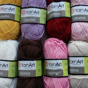 Yarn YarnArt Creative 100% cotton yarn hypoallergenic yarn big yarn bulky yarn volumetric yarn space yarn knitting cotton bulky eco-friendly