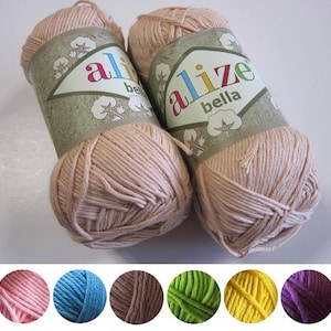Bella 100 Alize Mercerized Cotton Yarn for Knitting Crochet Yarn