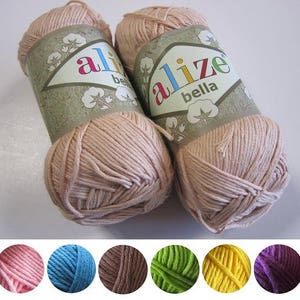 Yarn Alize Bella yarn 100% cotton yarn cotton thread crochet cotton natural cotton yarn natural summer cotton string cotton knitting cotton