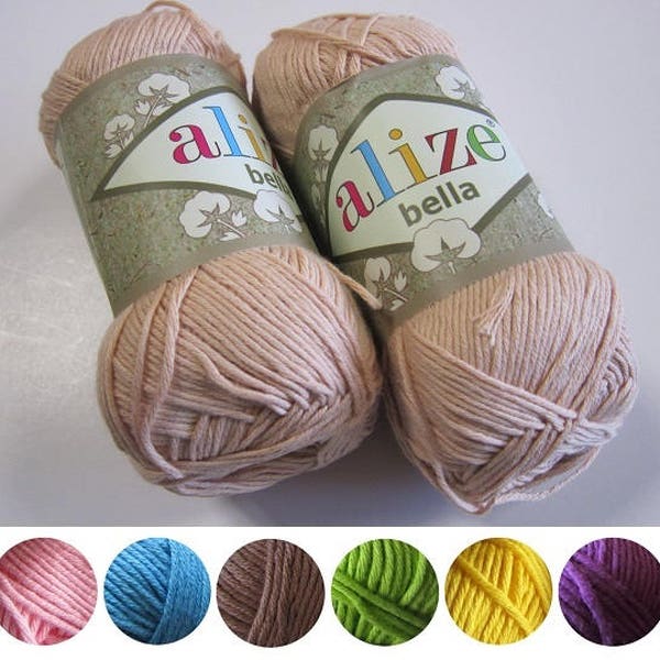 Yarn Alize Bella yarn 100% cotton yarn cotton thread crochet cotton natural cotton natural yarn summer cotton string cotton knitting cotton