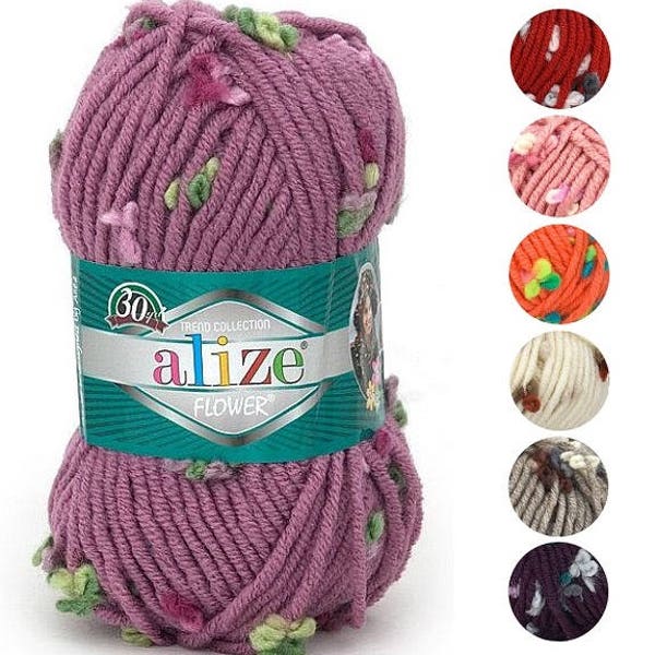 Yarn Alize Flower yarn buterfly yarn bulky yarn super chunky yarn thick yarn for scarf big yarn giant yarn novelty yarn fancy yarn new yarn