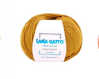 Yarn Maxi Soft Lana Gatto yarn 100% extra fine merino wool yarn Woolmark yarn hypoallergenic yarn children's wool yarn organic yarn baby