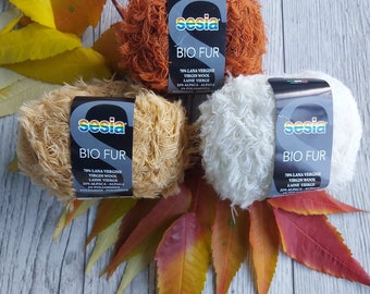 Yarn Bio Fur Manifattura Sesia yarn fur yarn long eyelash yarn yarn doll hair yarn grass yarn long lash yarn fleecy yarn fluffy yarn curly