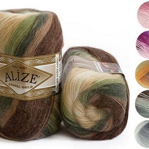 Yarn Alize Angora Gold batik mélange yarn batik yarn mohair yarn acrylic yarn Turkish yarn knitting yarn crochet yarn multicolor yarn