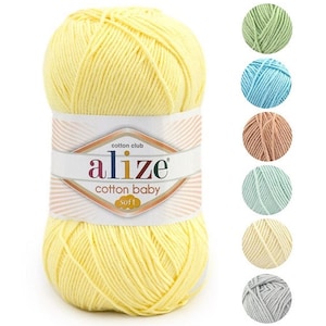 Yarn Alize Cotton baby soft yarn baby yarn children&#39;s yarn cotton yarn cotton thread childly yarn crochet cotton natural cotton natural yarn