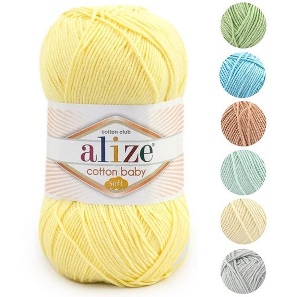 Fil Alize Cotton bébé fil doux fil de bébé fil pour enfants fil de coton fil de coton fil enfantin crochet coton coton naturel fil naturel