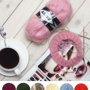 Yarn Alize Mohair Classic yarn mohair yarn wool blend yarn gentle yarn baby mohair goat yarn goat fur angora goat yarn Alize Angora thread