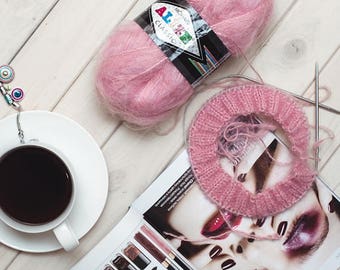 Yarn Alize Mohair Classic yarn mohair yarn wool blend yarn gentle yarn baby mohair goat yarn goat fur angora goat yarn Alize Angora thread