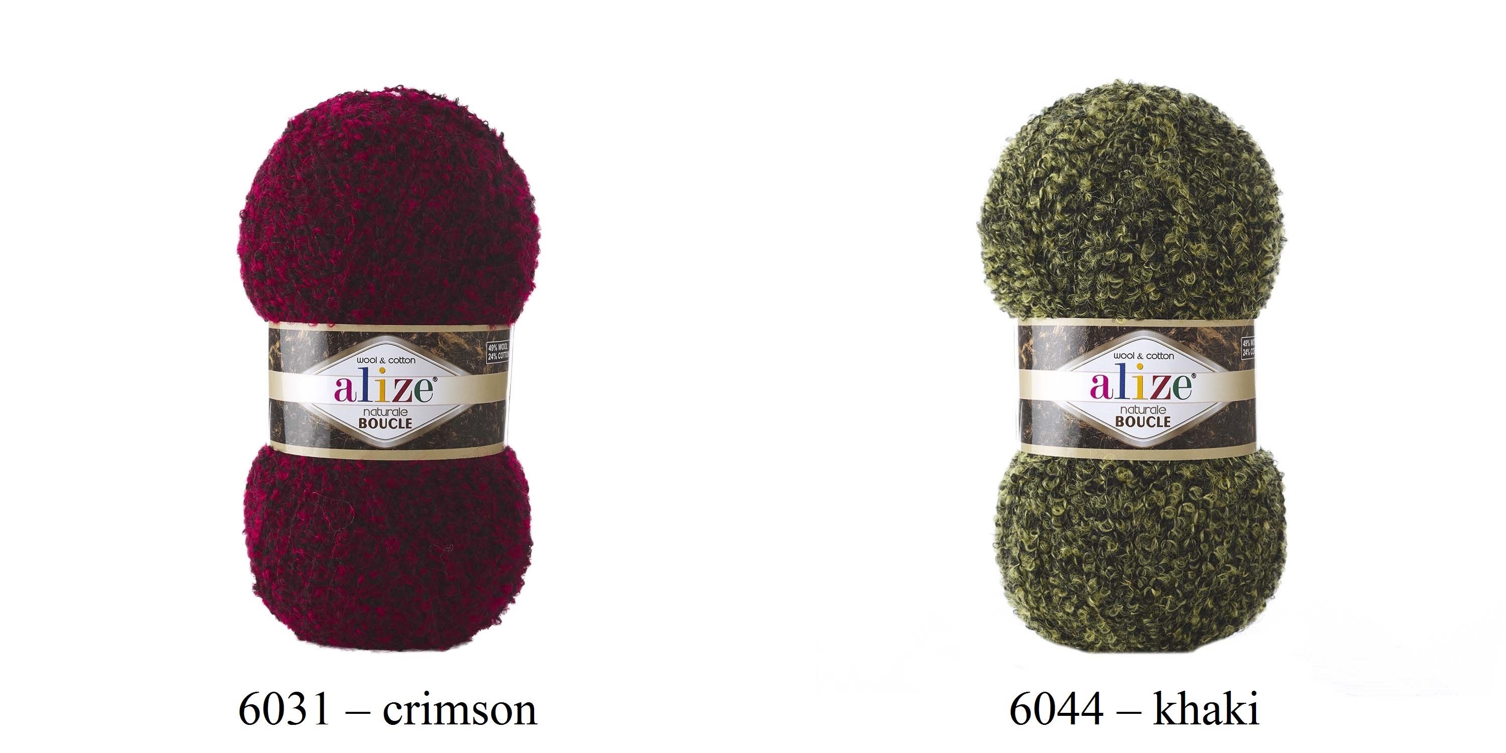 Alize Naturale Boucle, 49% Wool, 24% Cotton, 24% Acrylic, 3