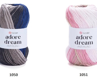 Yarn Adore Dream YarnArt anti pilling yarn 100% acrylic yarn batik yarn bebe yarn baby yarn children's yarn melange yarn multicolor yarn