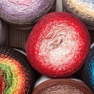 Gradient yarn YarnArt Flowers Moonlight 260g (1000m) grade yarn lurex gradient cotton metallic gradient yarn cakes grade cotton batik yarn